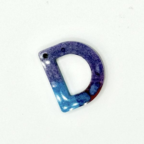 Resin Keyring Letter "D" [purple, blue, red] [Spiderman]