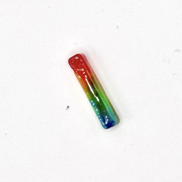 Resin Keyring Letter "I" [rainbow]