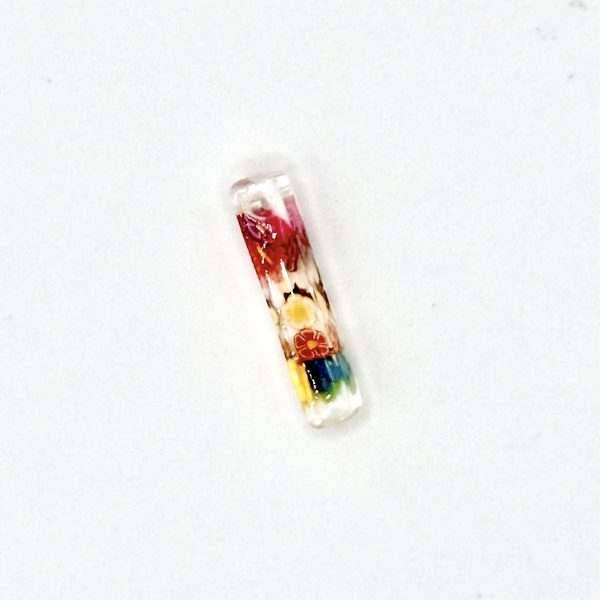 Resin Keyring Letter ''I'' [CLEAR WITH CHARMS]